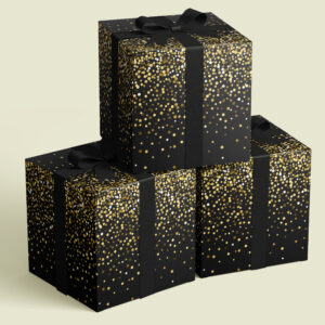 Black with Gold Dots #24