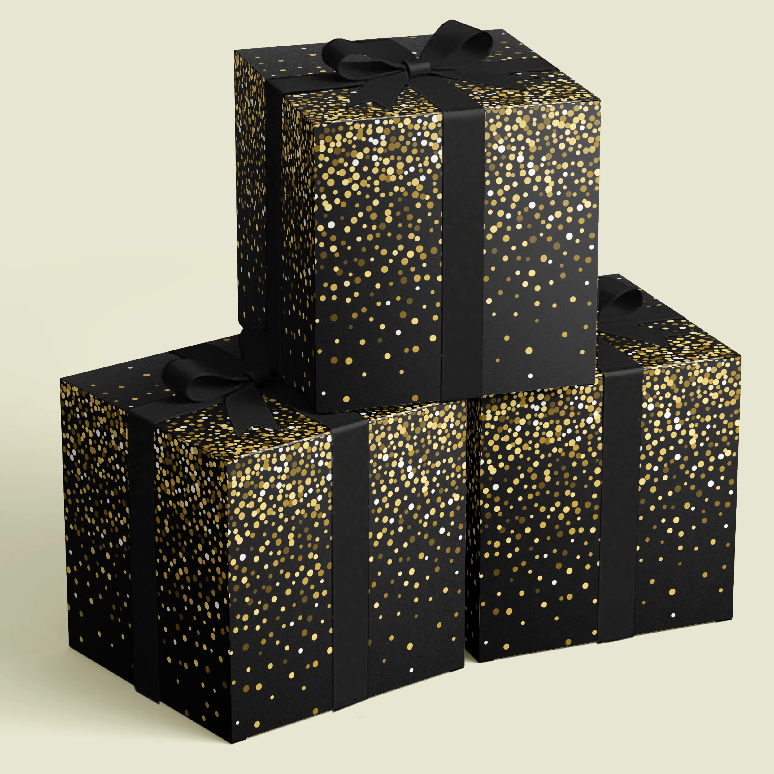 Black with Gold Dots #24