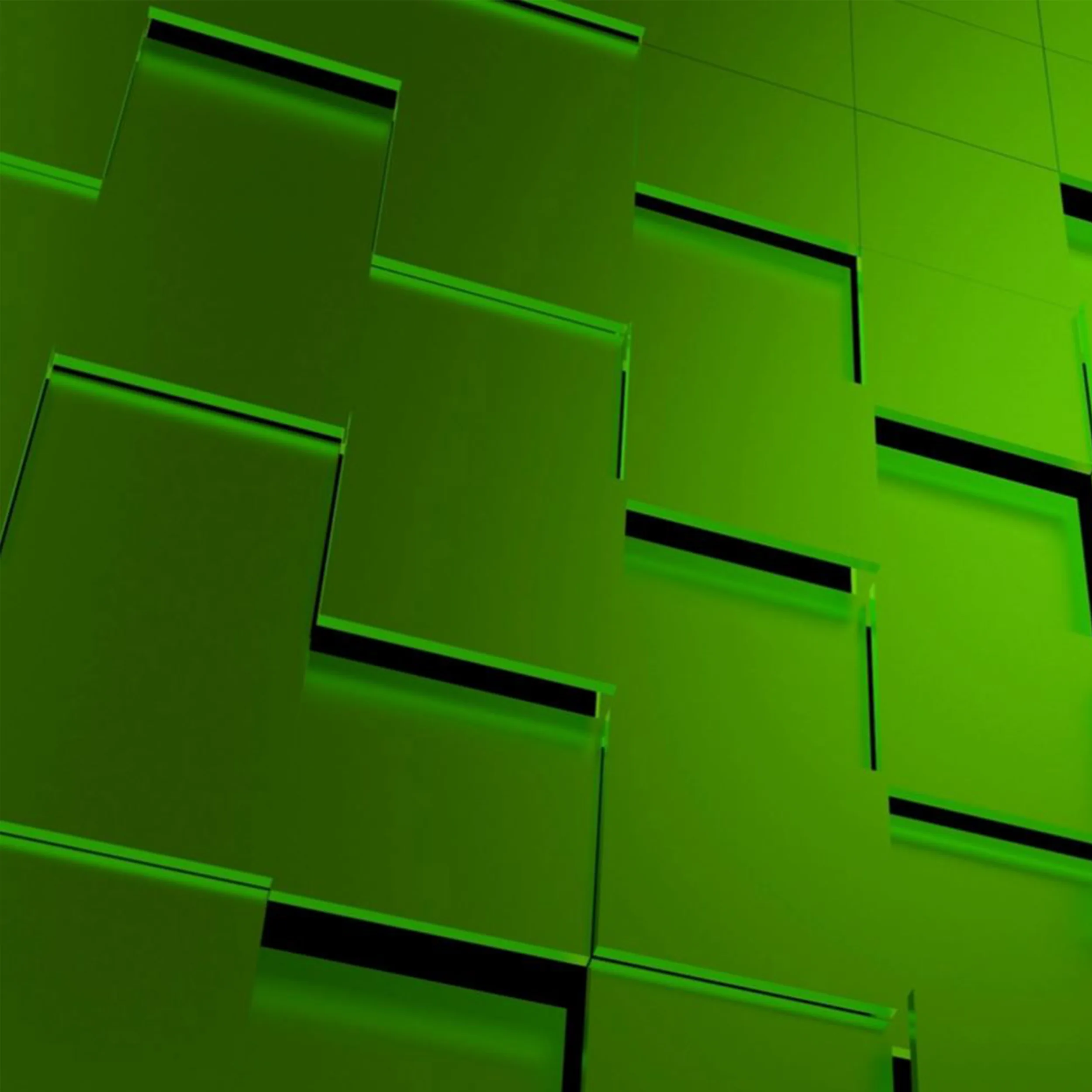 Green Interlocking Tiles #84 - Image 2
