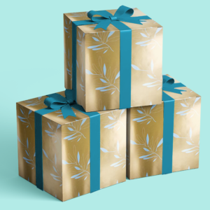 Foliage Small Silver Leaves on Gold #72