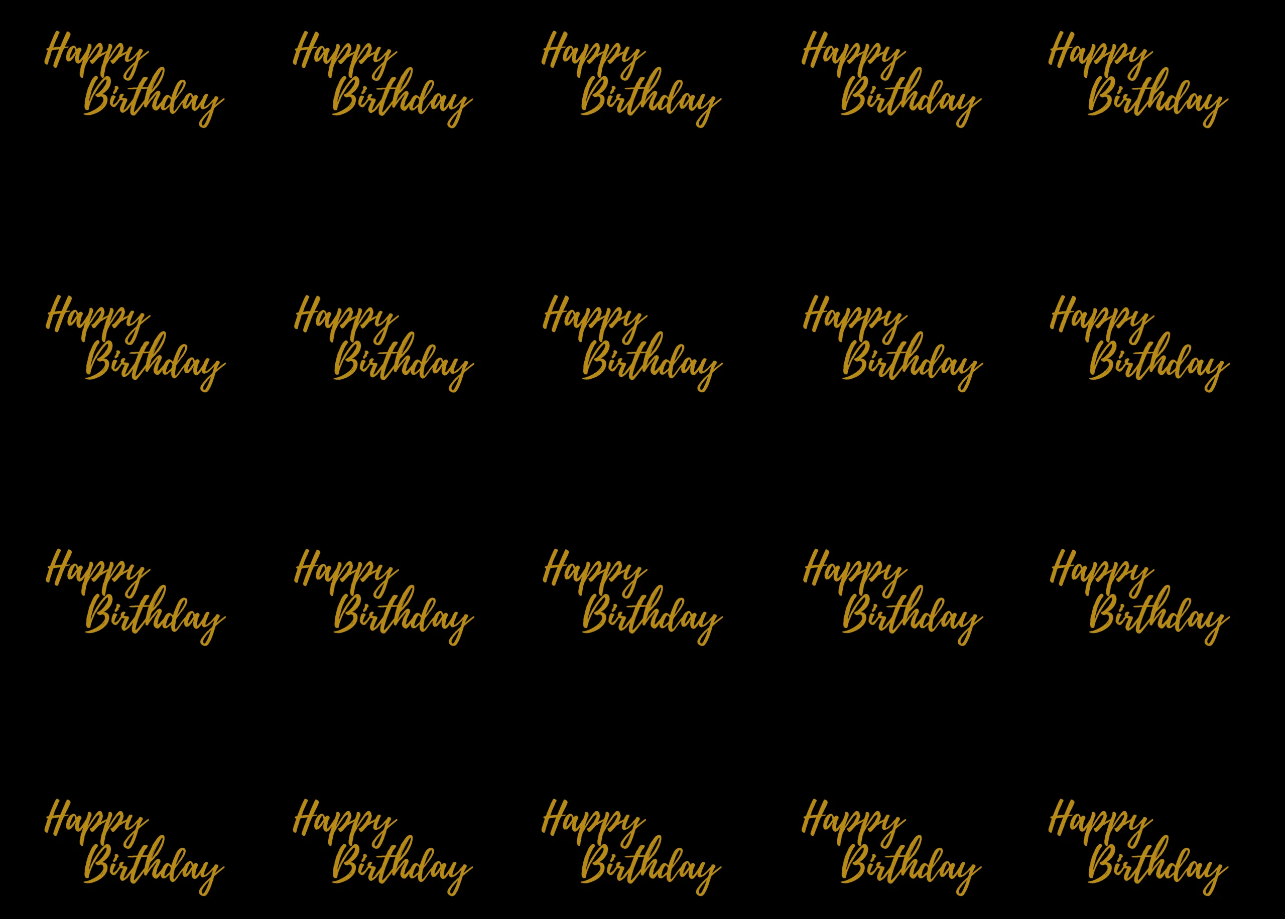 Gold & Black Happy Birthday #52 - Image 2