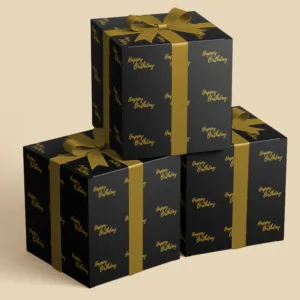 Gold & Black Happy Birthday #52
