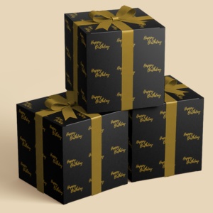 Gold & Black Happy Birthday #52