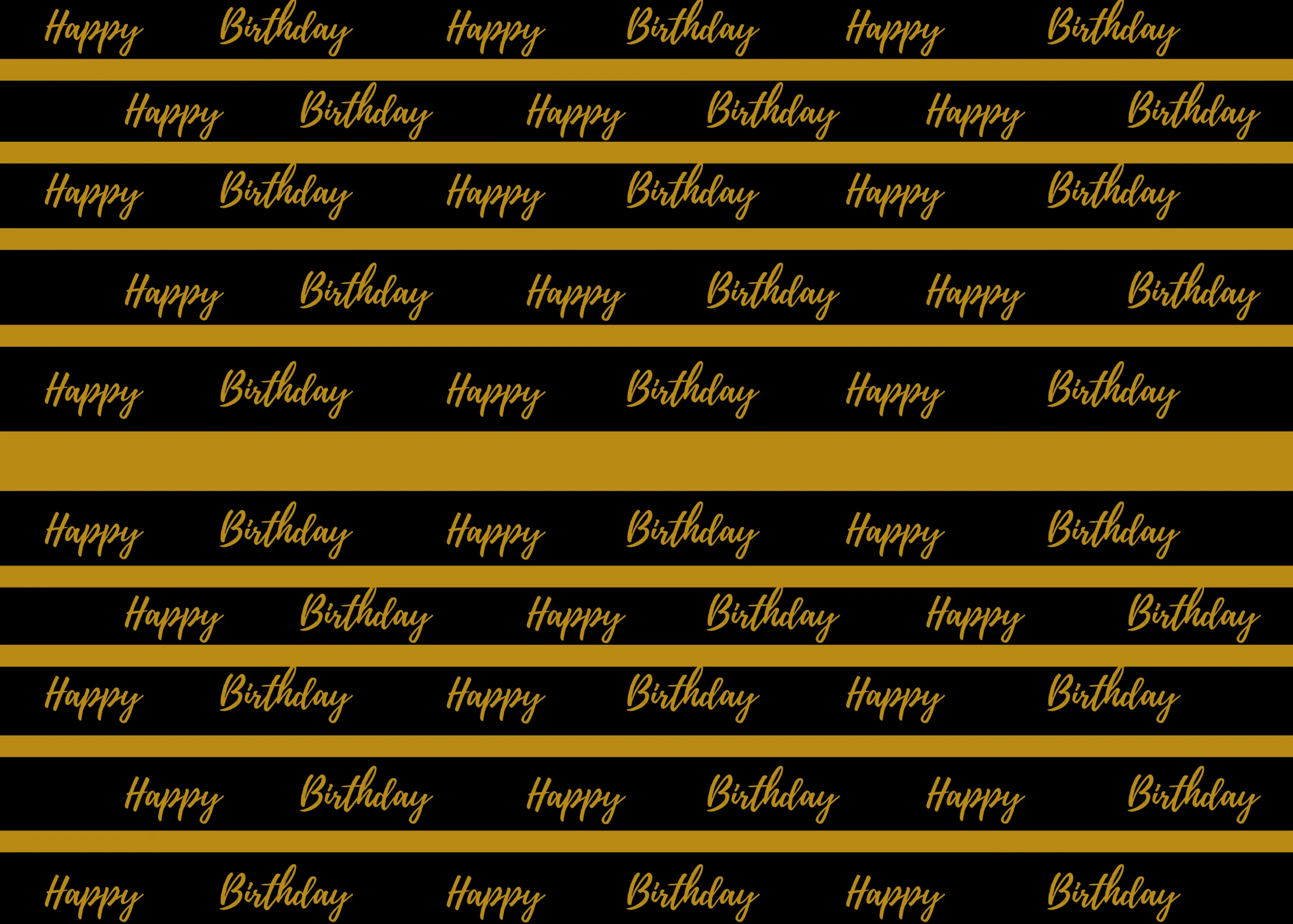 Gold & Black Happy Birthday #53 - Image 2