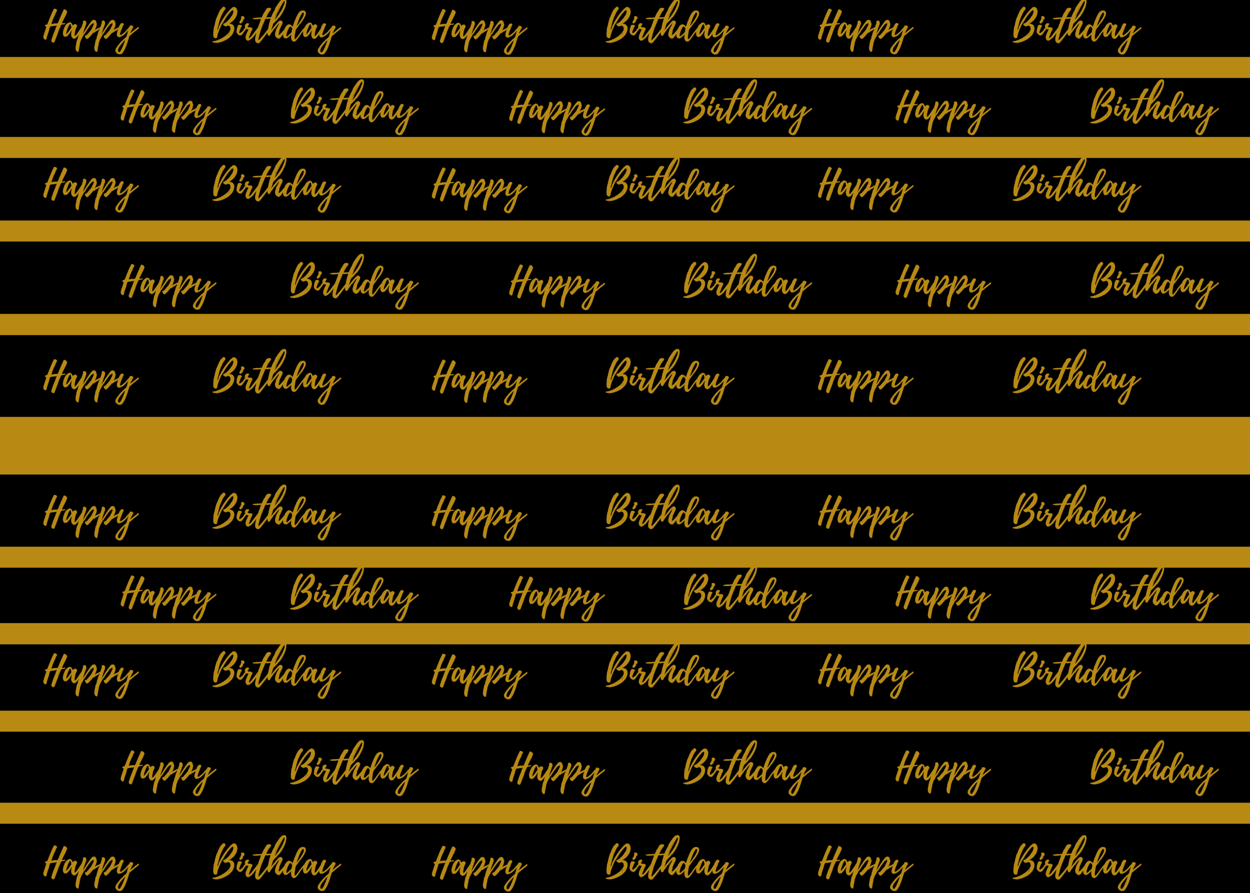 Gold & Black Happy Birthday #53 - Image 2