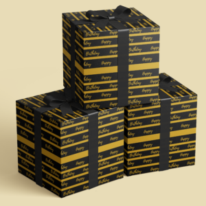 Gold & Black Happy Birthday #53