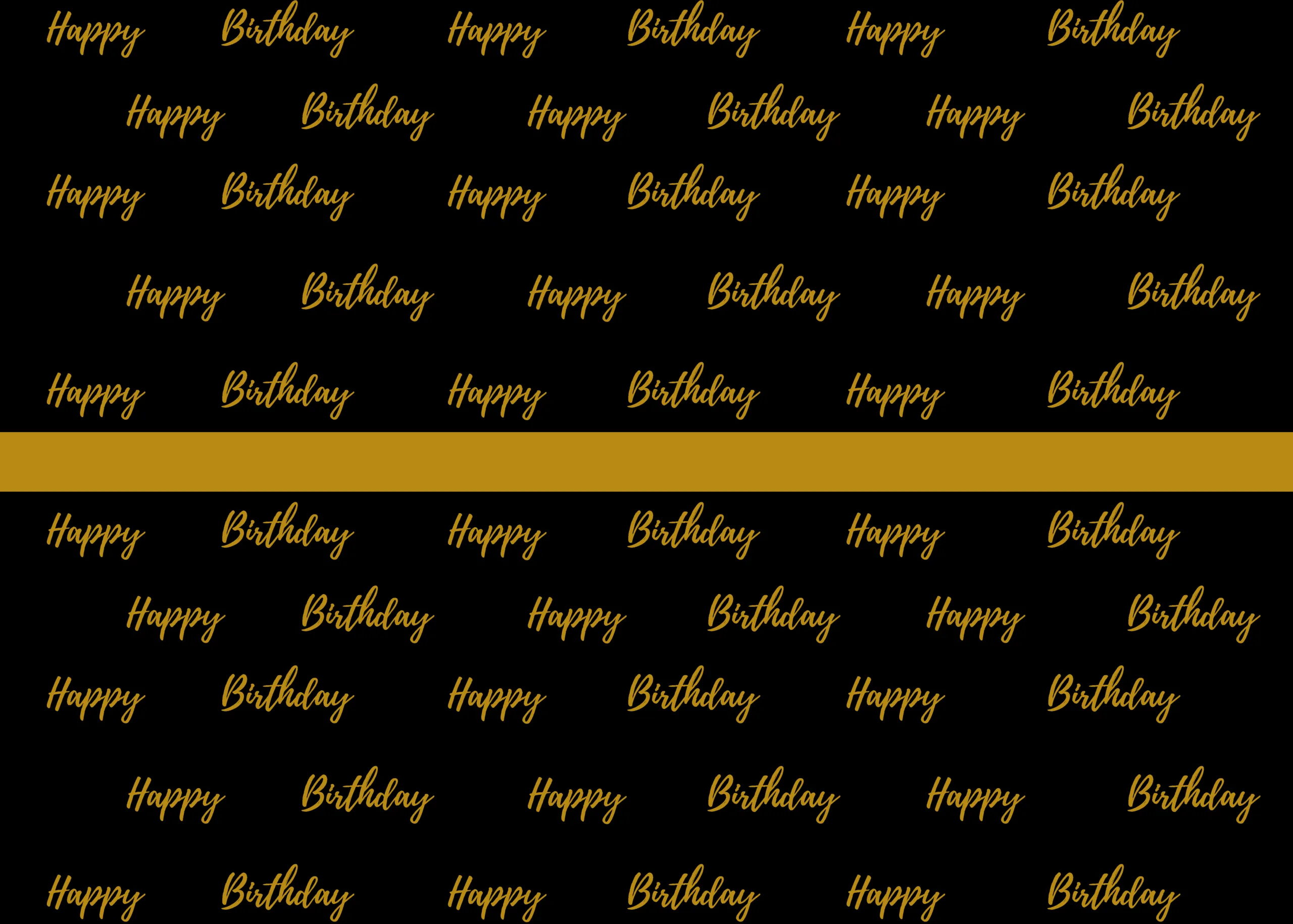 Gold & Black Happy Birthday #54 - Image 2