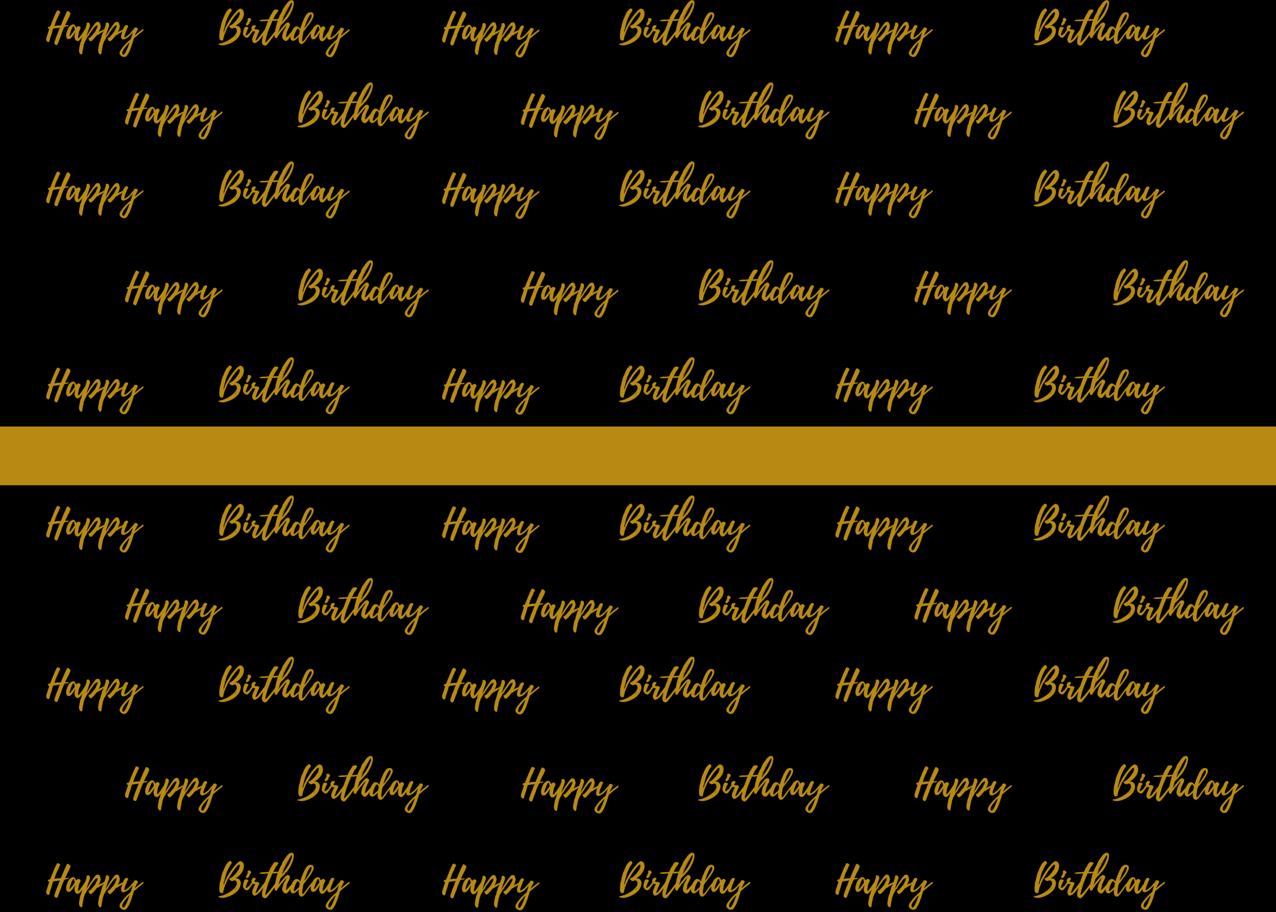 Gold & Black Happy Birthday #54 - Image 2