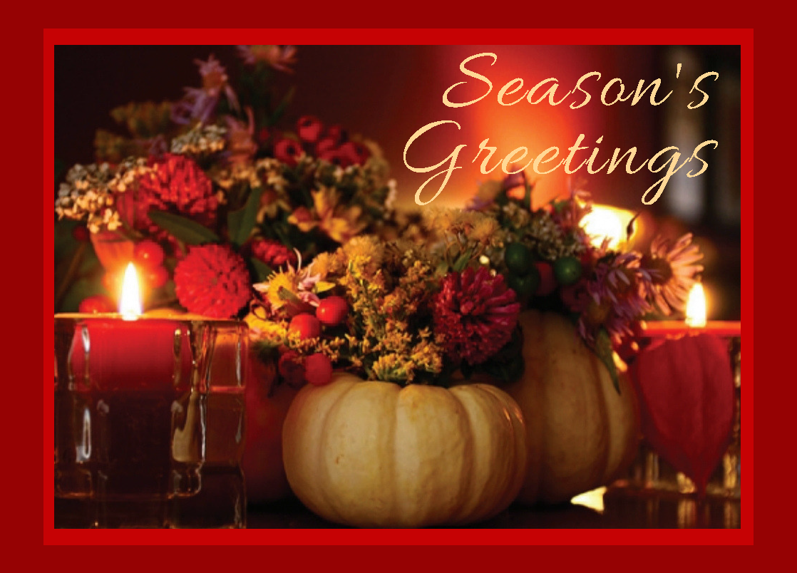 Christmas Seasons Greetings Pumpkins Card 01 - Image 2