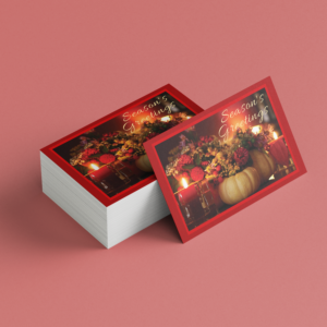 Christmas Seasons Greetings Pumpkins Card 01